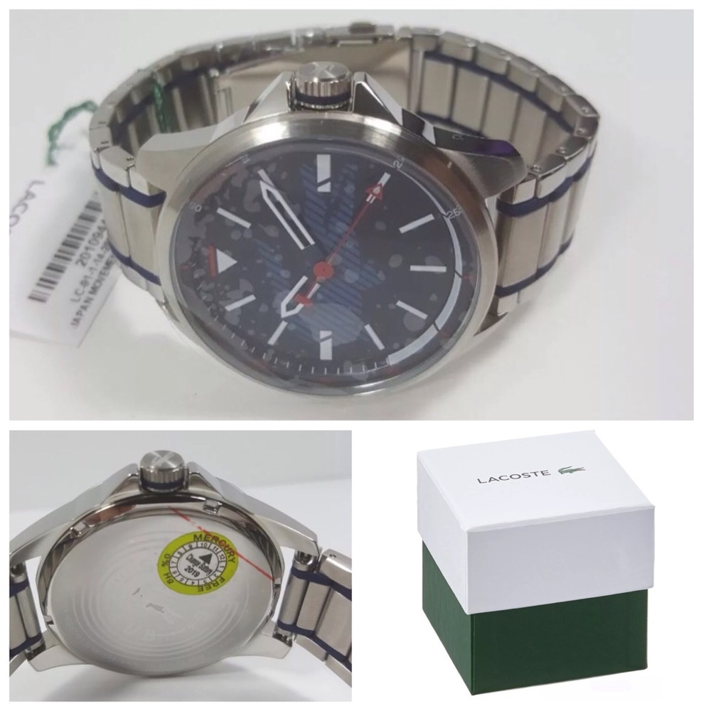 MEN'S LACOSTE CAPBRETON BLUE DIAL STAINLESS STEEL - Picture 4 of 4